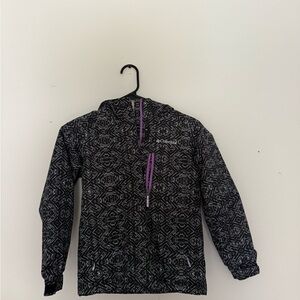 Columbia Kids' Black and Purple Patterned Hoodie